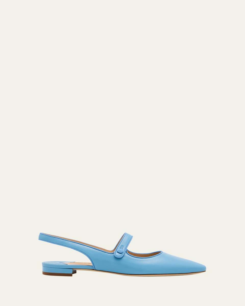 Campari Leather Mary Jane Slingback Flats